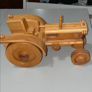 Raspberry Woodshed handmade wooden tractor-approximately 
5 3/4” x 12”